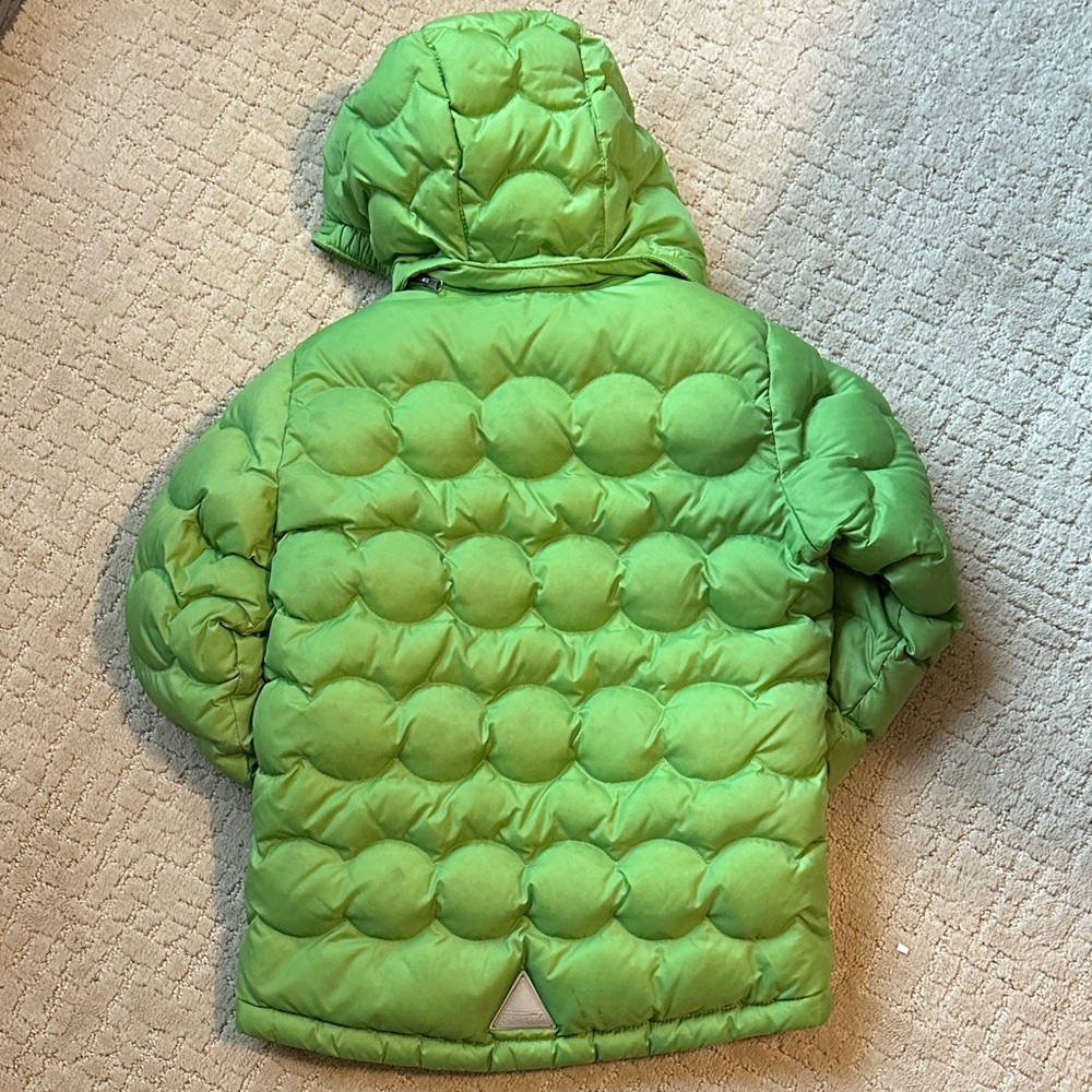L.L. Bean Lime Green Hooded Puffer Jacket - Picture 4 of 4